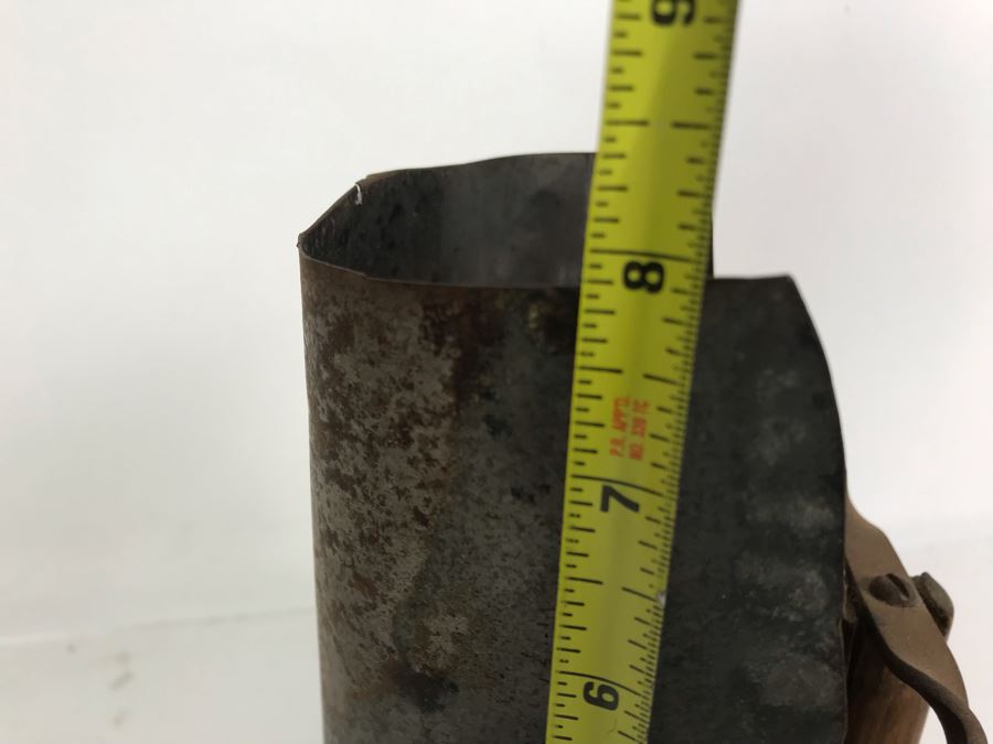 Old Galvanized Metal Wooden Handle Scoop And (4) Old Railroad Spikes [Photo 9]