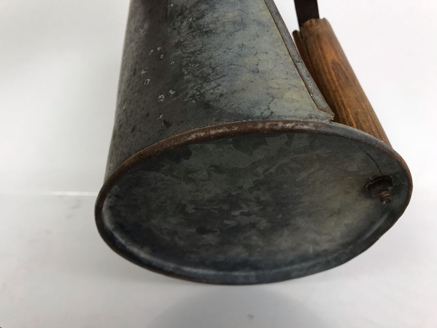 Old Galvanized Metal Wooden Handle Scoop And (4) Old Railroad Spikes [Photo 8]