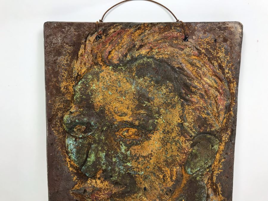 Signed Jeanne Dana Cold Bronze Sculpture Portrait Of Van Gogh 8 X 10 [Photo 3]