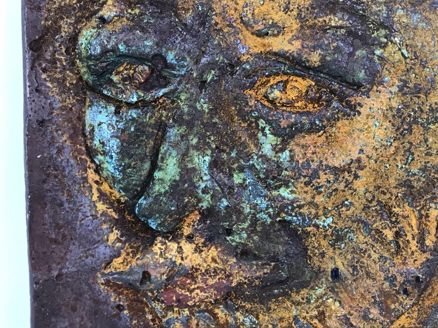 Signed Jeanne Dana Cold Bronze Sculpture Portrait Of Van Gogh 8 X 10 [Photo 6]