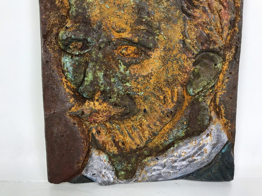Signed Jeanne Dana Cold Bronze Sculpture Portrait Of Van Gogh 8 X 10 [Photo 4]