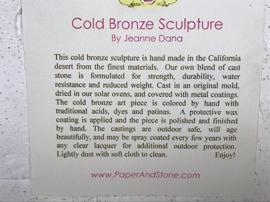 Signed Jeanne Dana Cold Bronze Sculpture Portrait Of Van Gogh 8 X 10 [Photo 10]