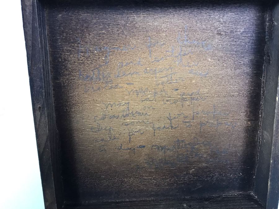 Old Italian Wooden Box 6 X 6 X 2.25H [Photo 6]
