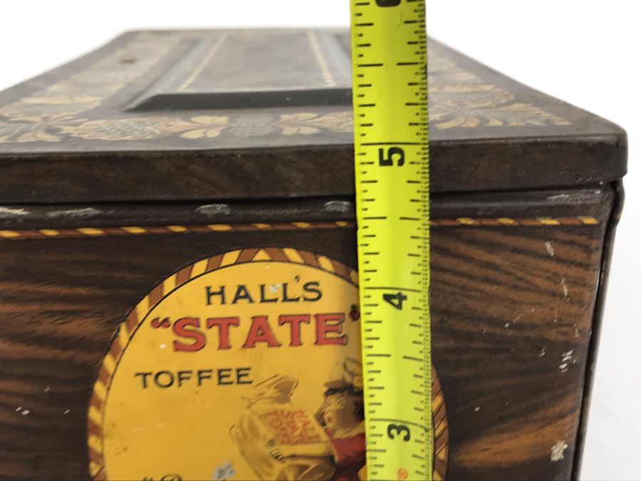 Old Hall's State Toffee Tin 9.5W X 5.25D X 5H [Photo 13]