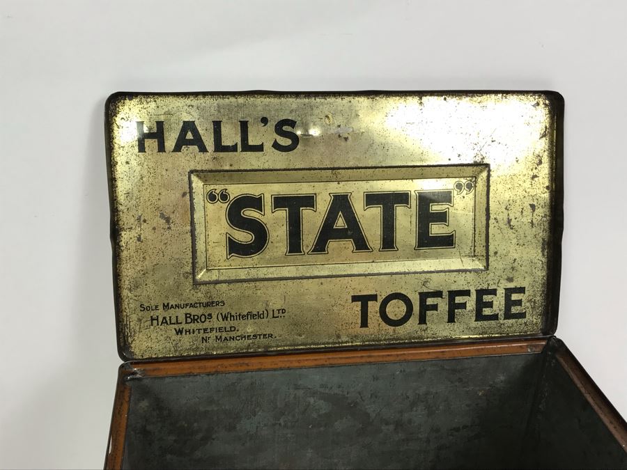 Old Hall's State Toffee Tin 9.5W X 5.25D X 5H [Photo 7]