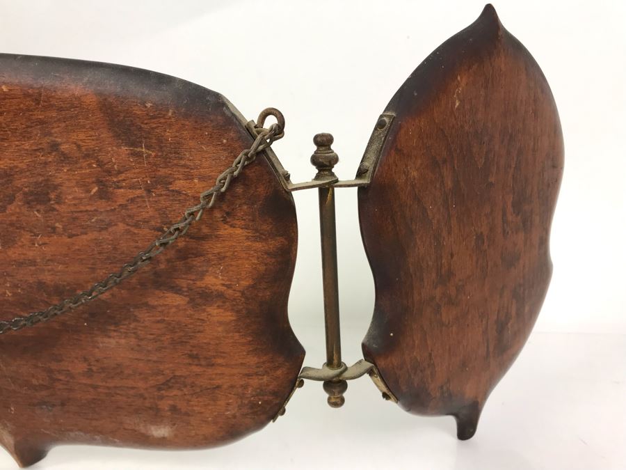 Antique 3-Panel Folding Beveled Glass Mirror 27W X 9H [Photo 12]