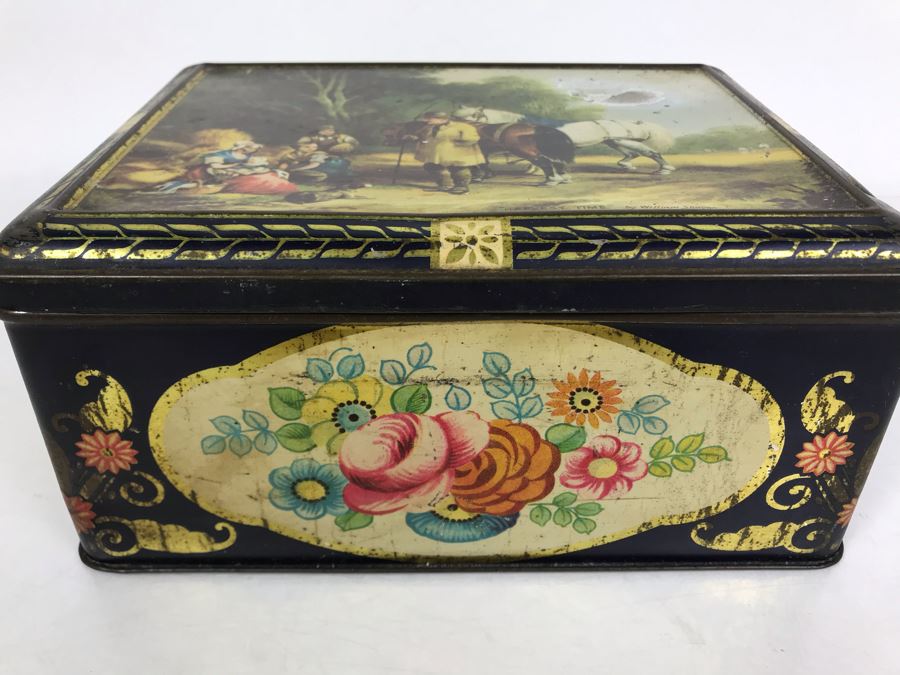 Pair Of Vintage English Tins