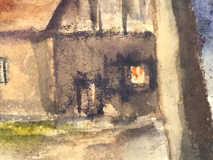 Vintage 1930 Original Painting Signed FTS 12 X 15.5 [Photo 5]