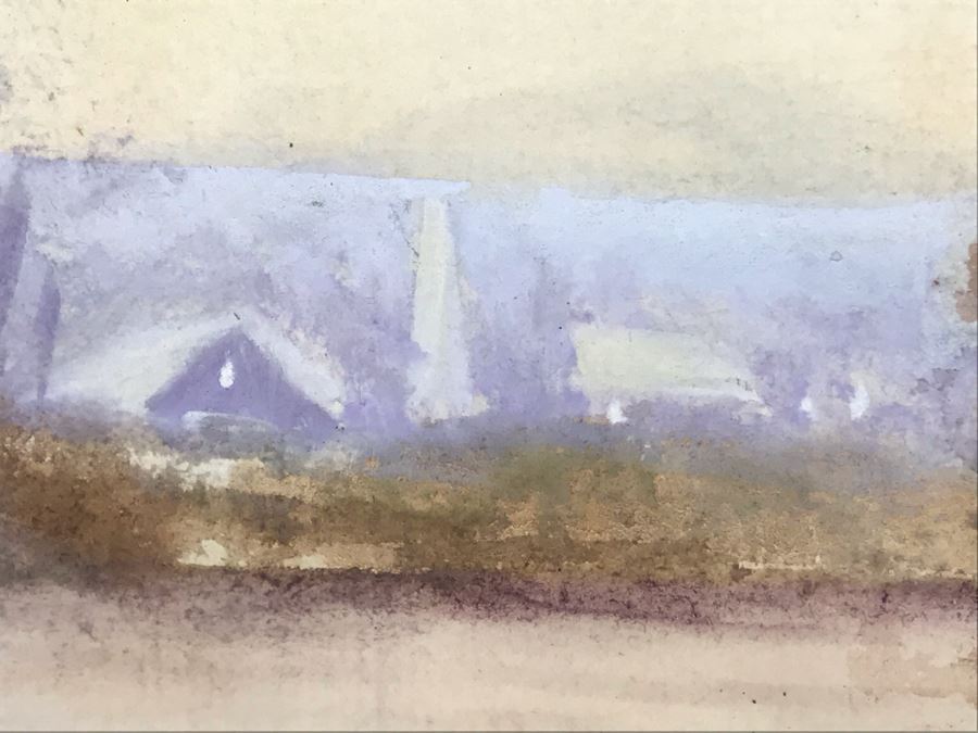 Vintage 1930 Original Painting Signed FTS 12 X 15.5 [Photo 7]