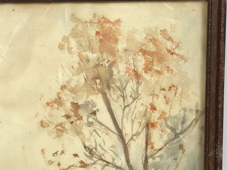 Vintage 1930 Original Painting Signed FTS 12 X 15.5 [Photo 3]