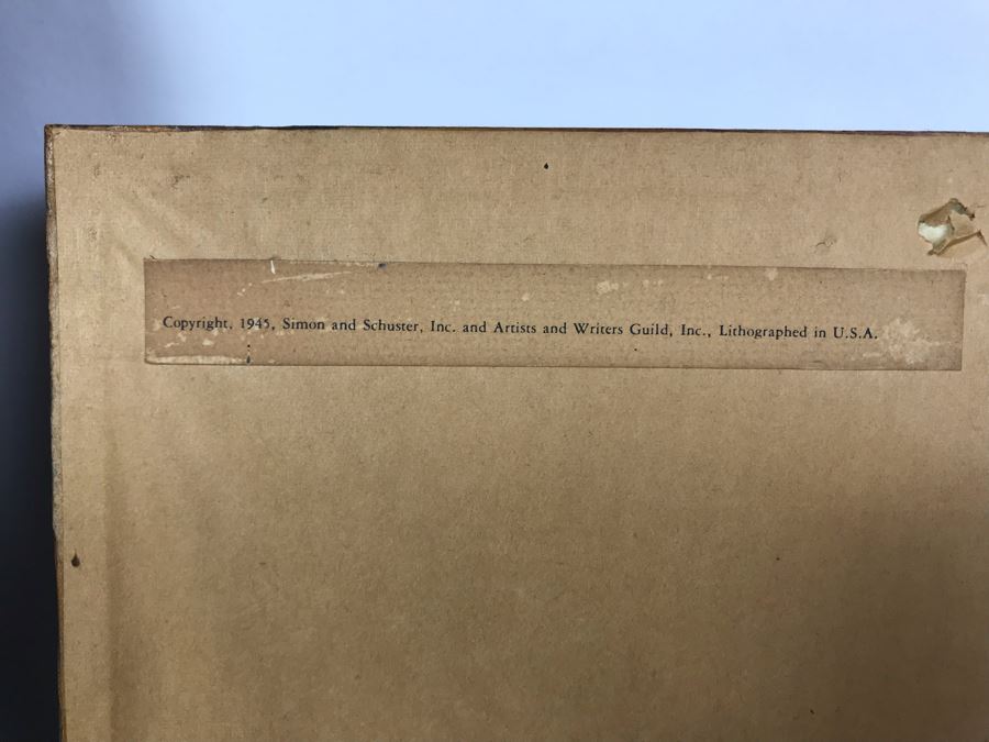 Pair Of Vintage 1945 Framed Simon And Shuster / Artists And Writers Guild Nursery Rhythm Lithographs: Little Miss Muffet 13.5 X 19 And Jack And Jill 18.5 X 14.5 By F. Rojankovsky [Photo 19]