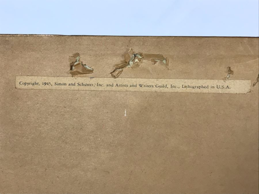 Pair Of Vintage 1945 Framed Simon And Shuster / Artists And Writers Guild Nursery Rhythm Lithographs: Little Miss Muffet 13.5 X 19 And Jack And Jill 18.5 X 14.5 By F. Rojankovsky [Photo 21]