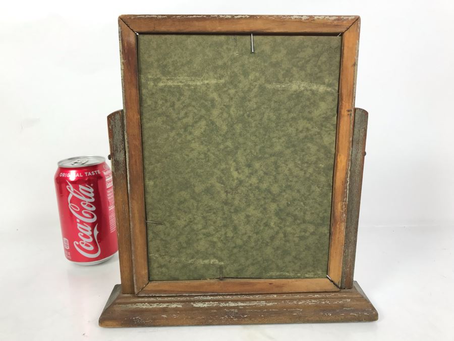 Antique B&W Photograph Signed Lower Right In Adjustable Swinging Wooden Picture Frame 10W X 2D X 10.5H [Photo 12]