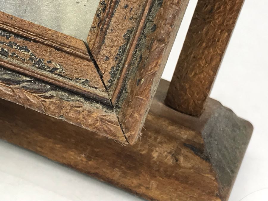 Antique B&W Photograph Signed Lower Right In Adjustable Swinging Wooden Picture Frame 10W X 2D X 10.5H [Photo 10]