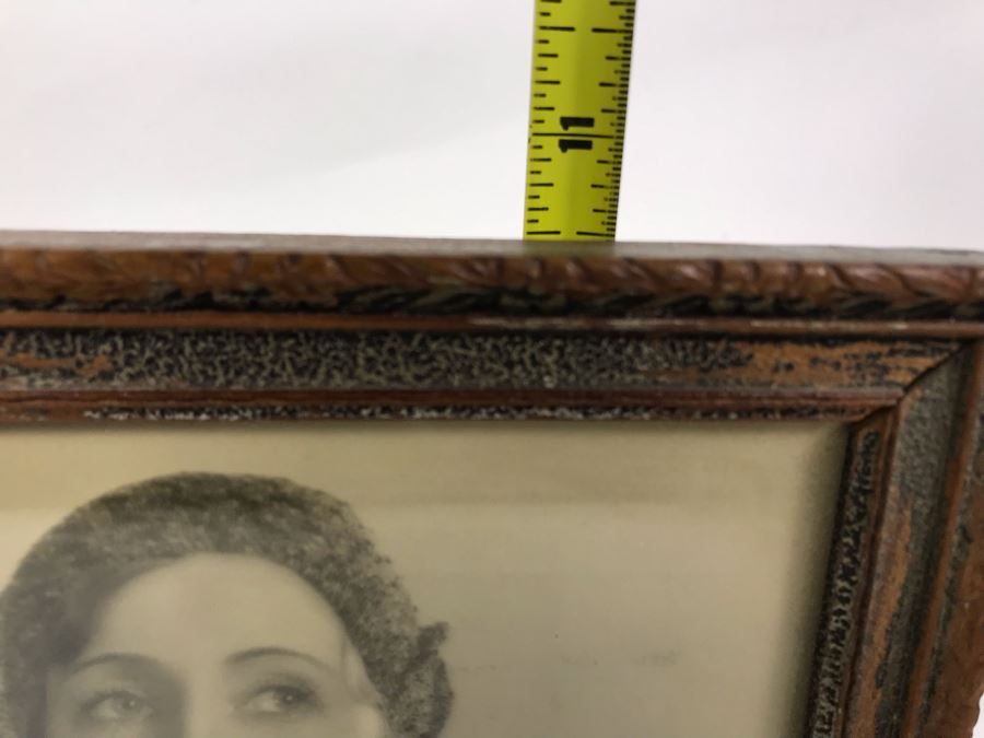 Antique B&W Photograph Signed Lower Right In Adjustable Swinging Wooden Picture Frame 10W X 2D X 10.5H [Photo 15]