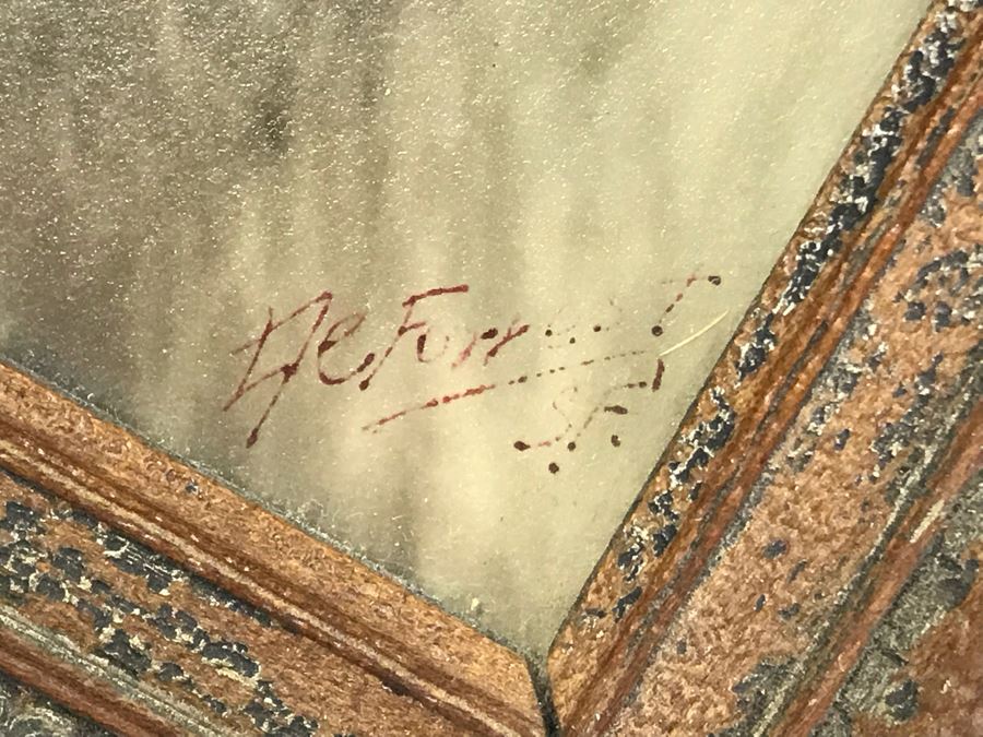 Antique B&W Photograph Signed Lower Right In Adjustable Swinging Wooden Picture Frame 10W X 2D X 10.5H [Photo 8]