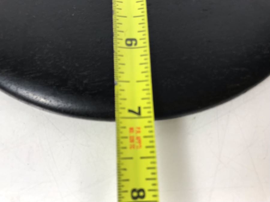 Vintage English Wooden Ebony Hand Mirror With Sterling Silver Design (See Photos) On Back 12 X 7 [Photo 13]