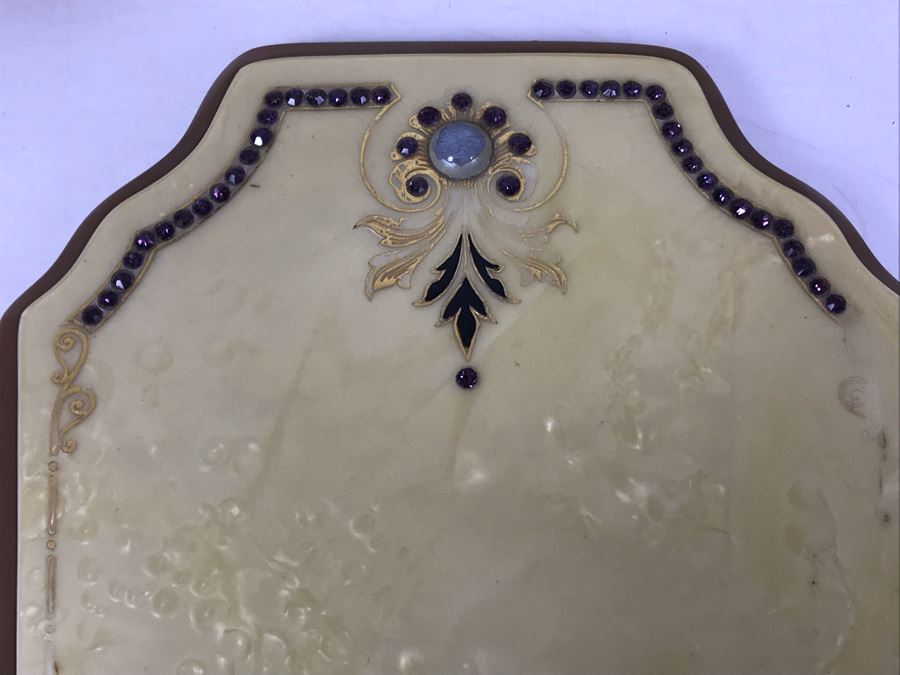 Vintage Art Deco French Pyramid Celluloid Vanity Set 6 Pieces [Photo 8]