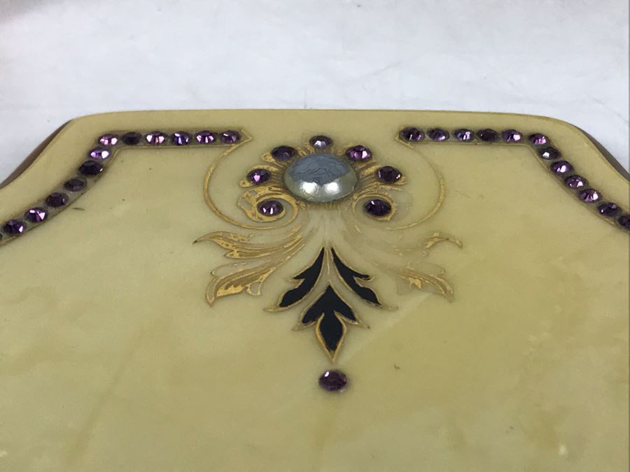 Vintage Art Deco French Pyramid Celluloid Vanity Set 6 Pieces [Photo 10]