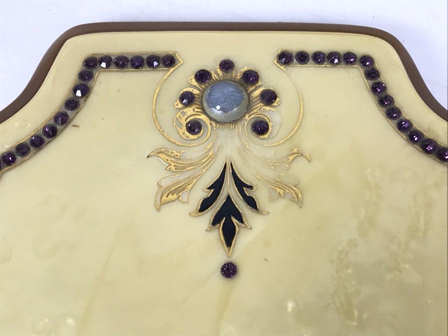 Vintage Art Deco French Pyramid Celluloid Vanity Set 6 Pieces [Photo 9]