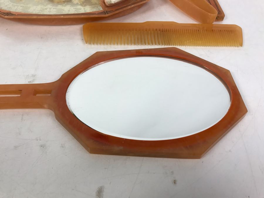 Vintage Art Deco Art-Y-Zan Vanity Set 11 Pieces (Comb And Shoehorn May Be Different Brand) [Photo 21]