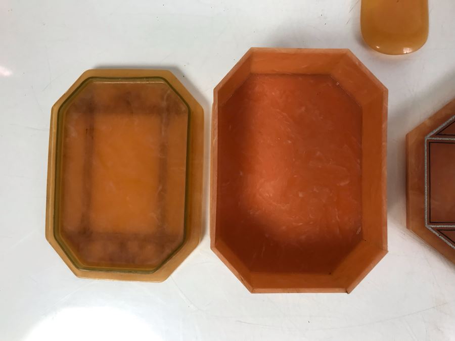 Vintage Art Deco Art-Y-Zan Vanity Set 11 Pieces (Comb And Shoehorn May Be Different Brand) [Photo 9]