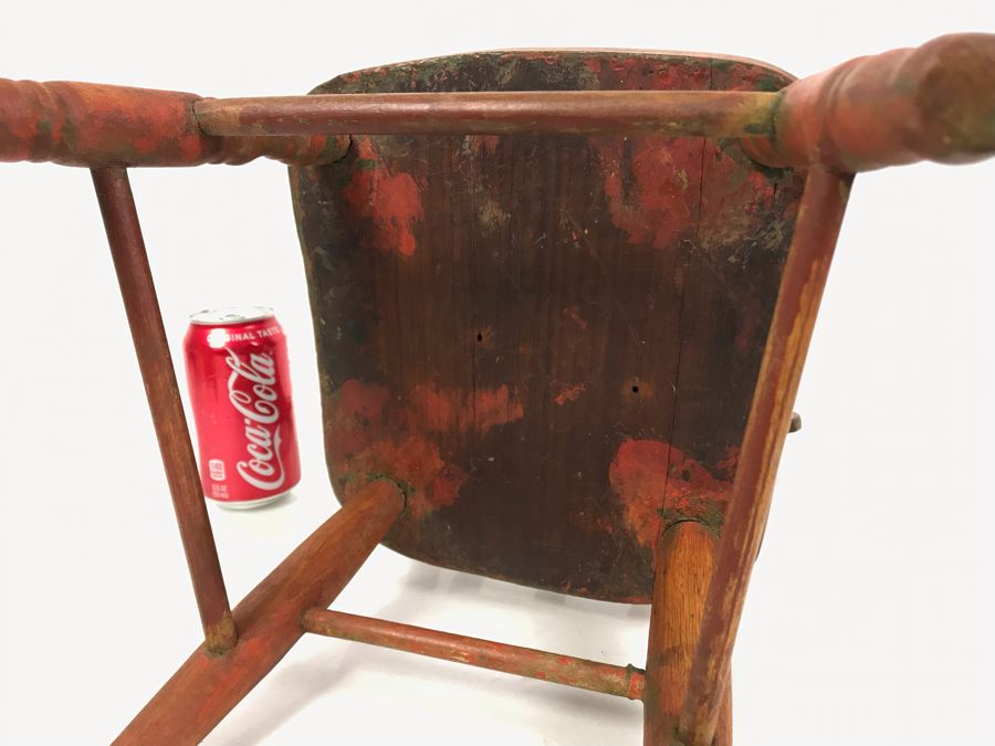 Antique Child / Doll Wooden Chair 11W X 9.5D X 18.5H [Photo 7]