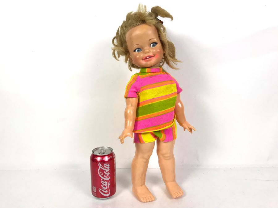 Vintage 1967 Ideal Toy Corp GG Giggles Doll With Original Sixties Clothing 18H [Photo 1]