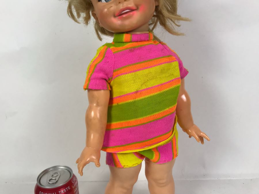 Vintage 1967 Ideal Toy Corp GG Giggles Doll With Original Sixties Clothing 18H [Photo 5]