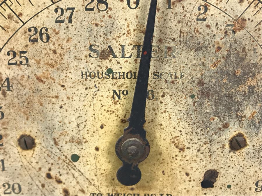 Antique English Salter Cast Iron Household Scale No. 6 8W X 7.5D X 12.5H [Photo 5]