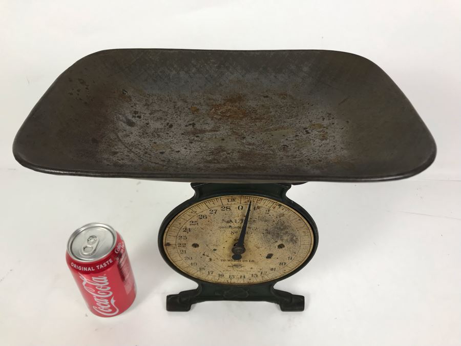 Antique English Salter Cast Iron Household Scale No. 6 8W X 7.5D X 12.5H [Photo 8]