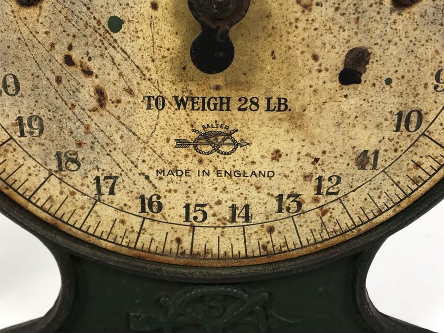 Antique English Salter Cast Iron Household Scale No. 6 8W X 7.5D X 12.5H [Photo 6]
