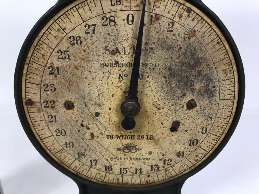 Antique English Salter Cast Iron Household Scale No. 6 8W X 7.5D X 12.5H [Photo 4]