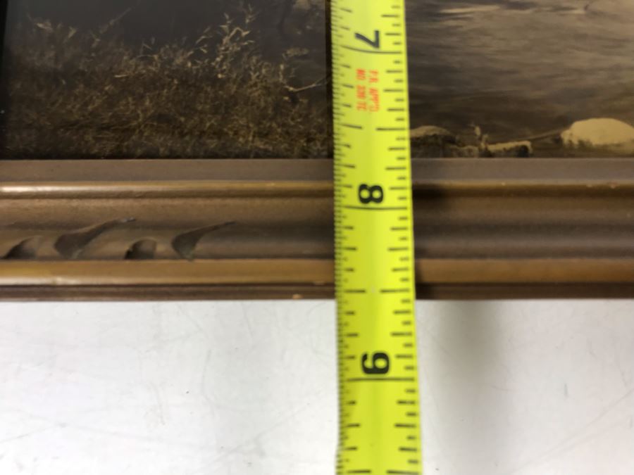 Arthur Clarence Pillsbury (1870-1946 American) ''The Gates of Yosemite'' Orotone Antique Photograph Printed On Glass And Backed With Gold 12.5 X 8.5 With Original Pillsbury's Pictures, Inc Label Estimate $1,000-$2,000 [Photo 23]