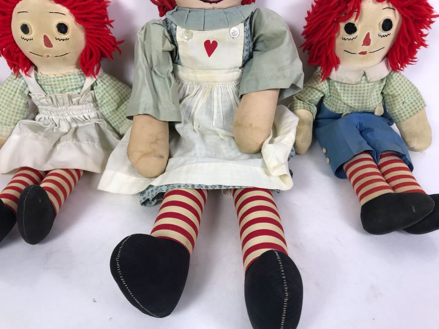 (3) Vintage Raggedy Ann Dolls [Photo 5]