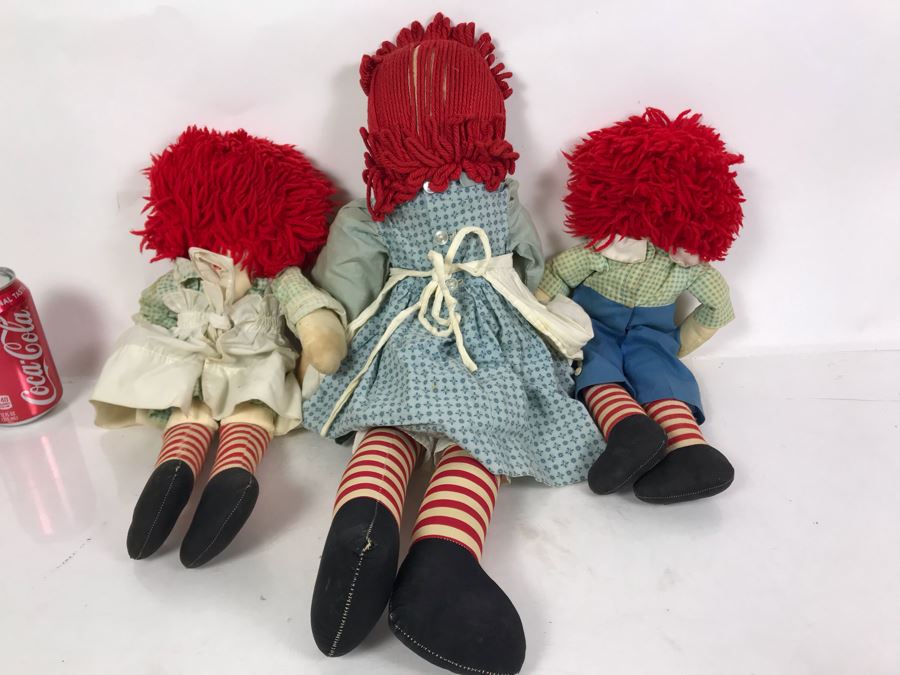 (3) Vintage Raggedy Ann Dolls [Photo 10]