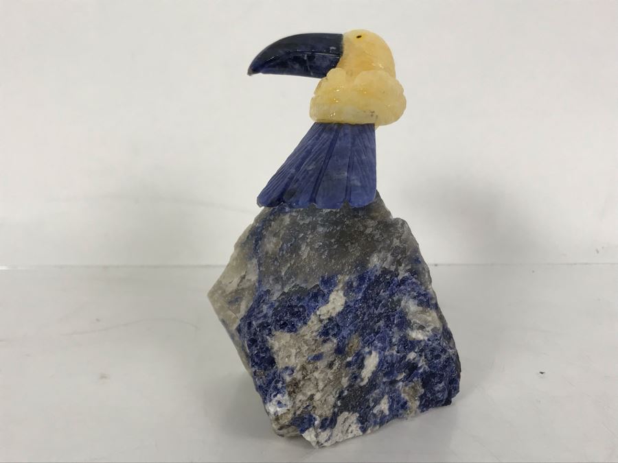 Bird Figurine Hand-Carved In Semi-Precious Stones 4 X 3 X 4H [Photo 6]