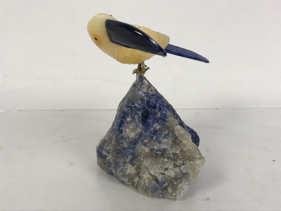 Bird Figurine Hand-Carved In Semi-Precious Stones 4 X 3 X 4H [Photo 8]