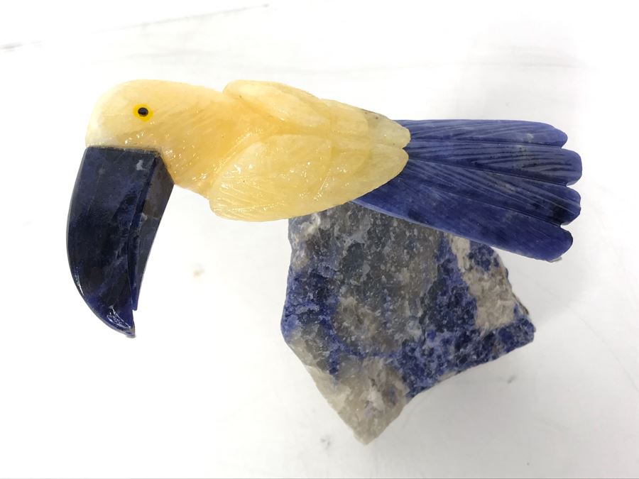 Bird Figurine Hand-Carved In Semi-Precious Stones 4 X 3 X 4H [Photo 9]