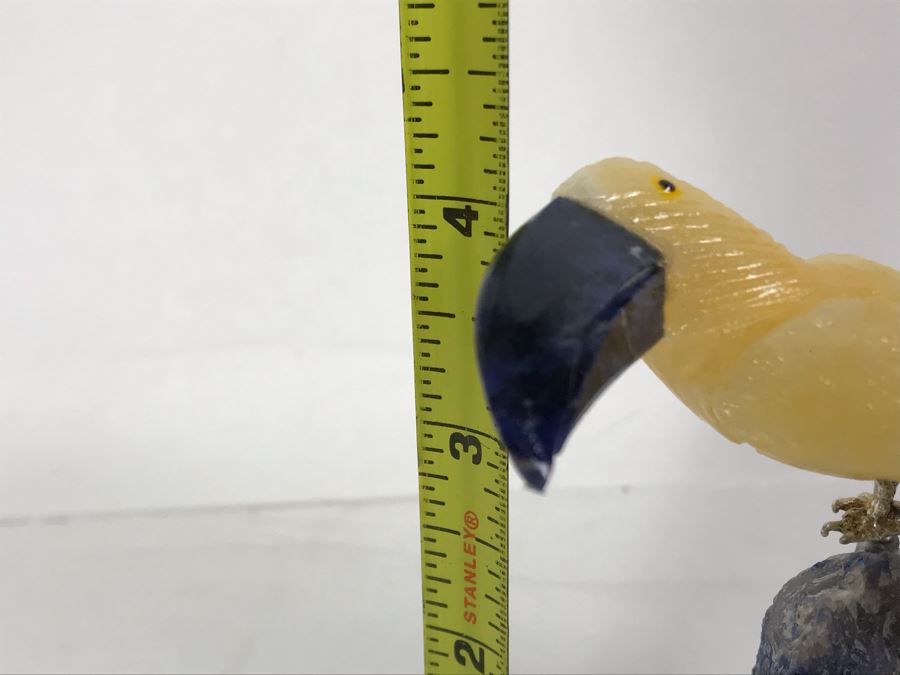 Bird Figurine Hand-Carved In Semi-Precious Stones 4 X 3 X 4H [Photo 10]