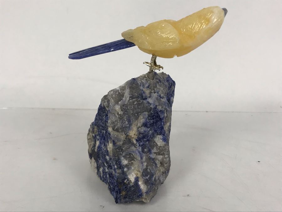 Bird Figurine Hand-Carved In Semi-Precious Stones 4 X 3 X 4H [Photo 7]