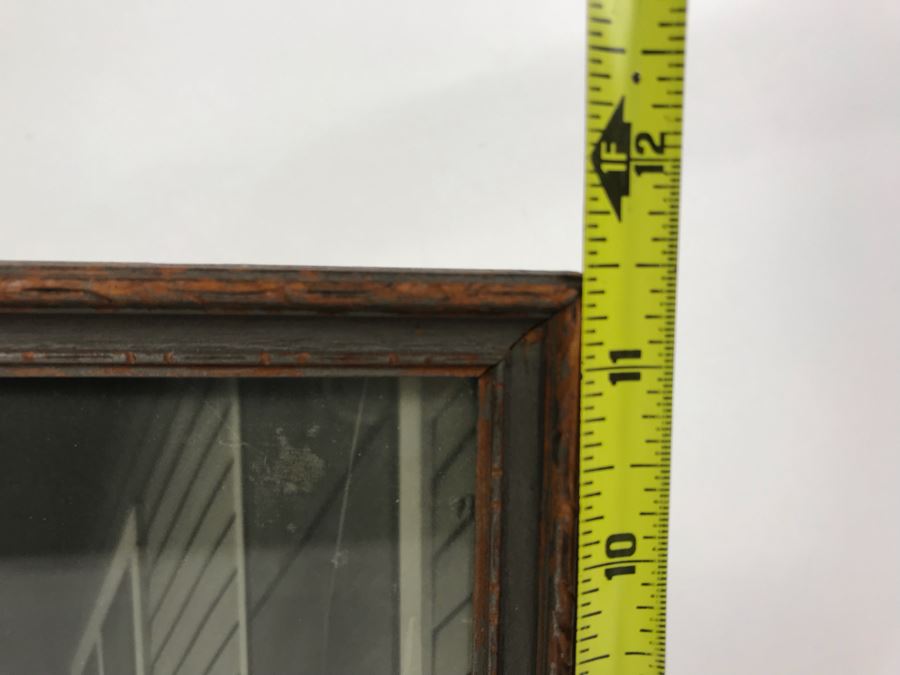 Vintage Wooden Picture Frame With Built In Stand And B&W Kids Photo 6 X 11.5 [Photo 8]