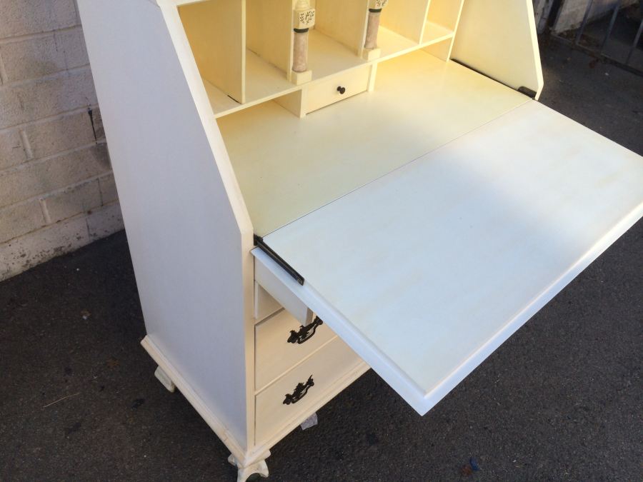 Mahogany Painted White Secretary With Ball and Claw Feet [Photo 7]