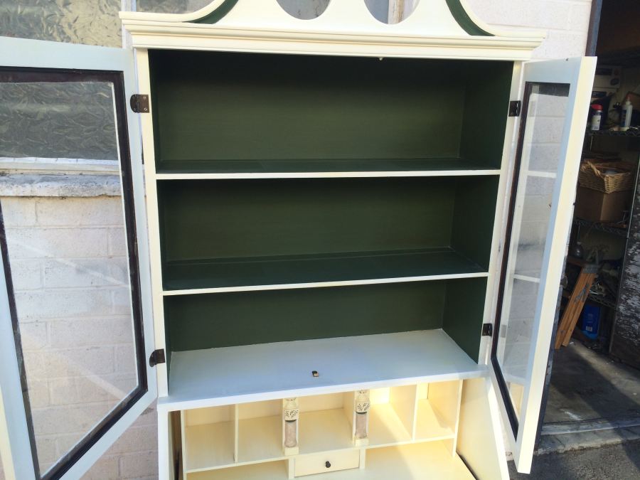 Mahogany Painted White Secretary With Ball and Claw Feet [Photo 9]