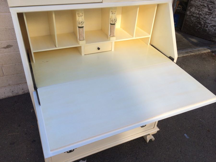 Mahogany Painted White Secretary With Ball and Claw Feet [Photo 6]