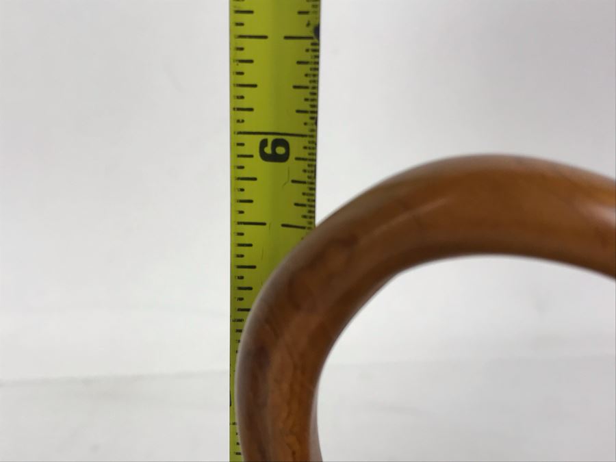 Pair Of Vintage Turned Wooden Barley Twist Candlesticks And Carved Wooden Tree Trunk Basket 6H [Photo 15]