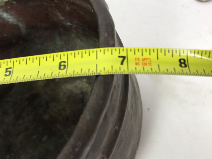 Vintage Copper Pot With Handles For Hanging 7W X 5H [Photo 7]