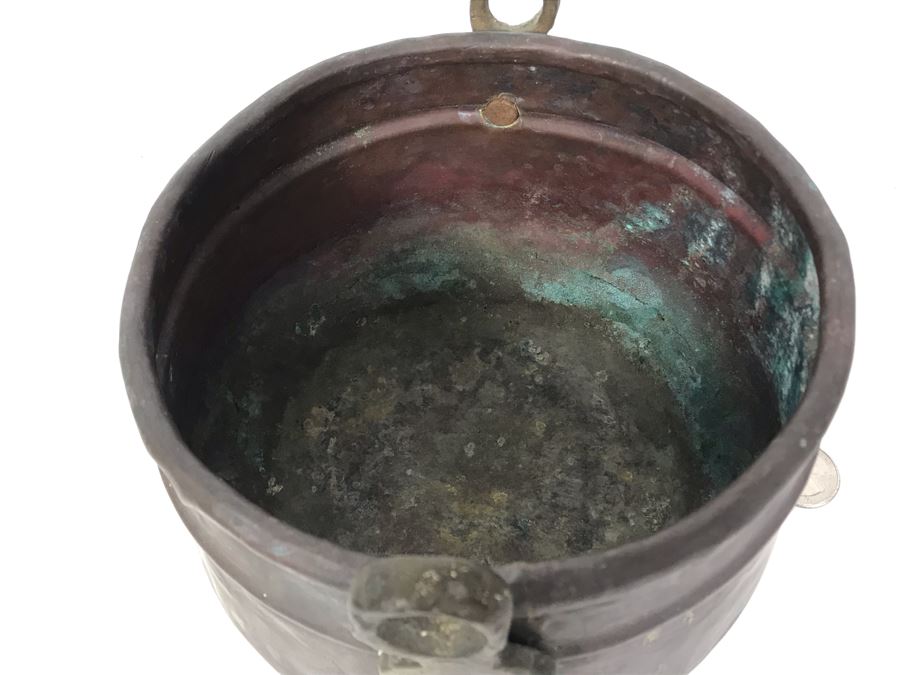 Vintage Copper Pot With Handles For Hanging 7W X 5H [Photo 4]