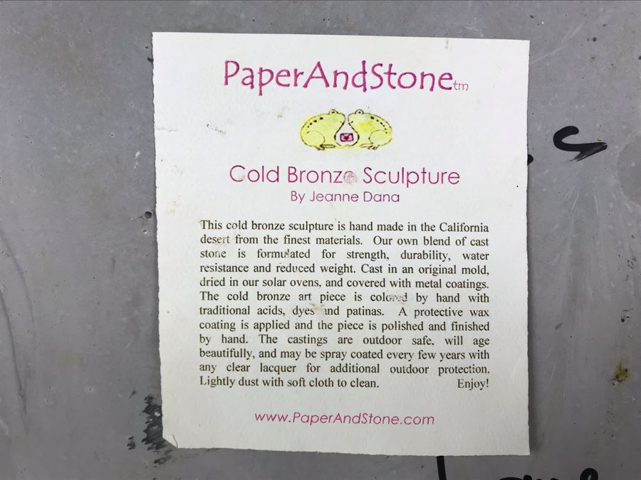 Signed Jeanne Dana Cold Bronze Sculpture Of Van Gogh Vase With Sunflowers Painting 8 X 10.5 [Photo 9]