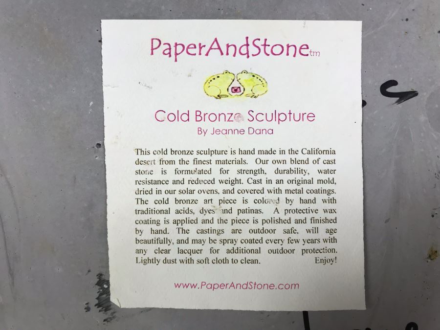 Signed Jeanne Dana Cold Bronze Sculpture Of Van Gogh Vase With Sunflowers Painting 8 X 10.5 [Photo 13]